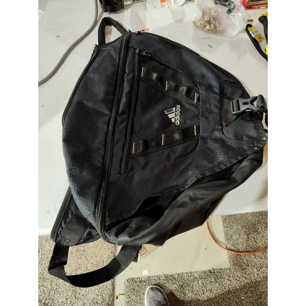 Lightly Used Black Adidas Single Strap Backpack School Gym Bag Adjustable Strap